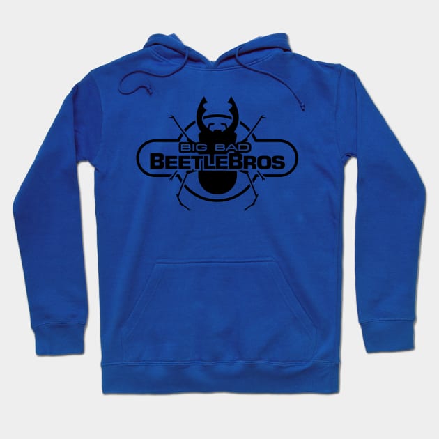 Beetle Bros Logo Black Hoodie by GodPunk